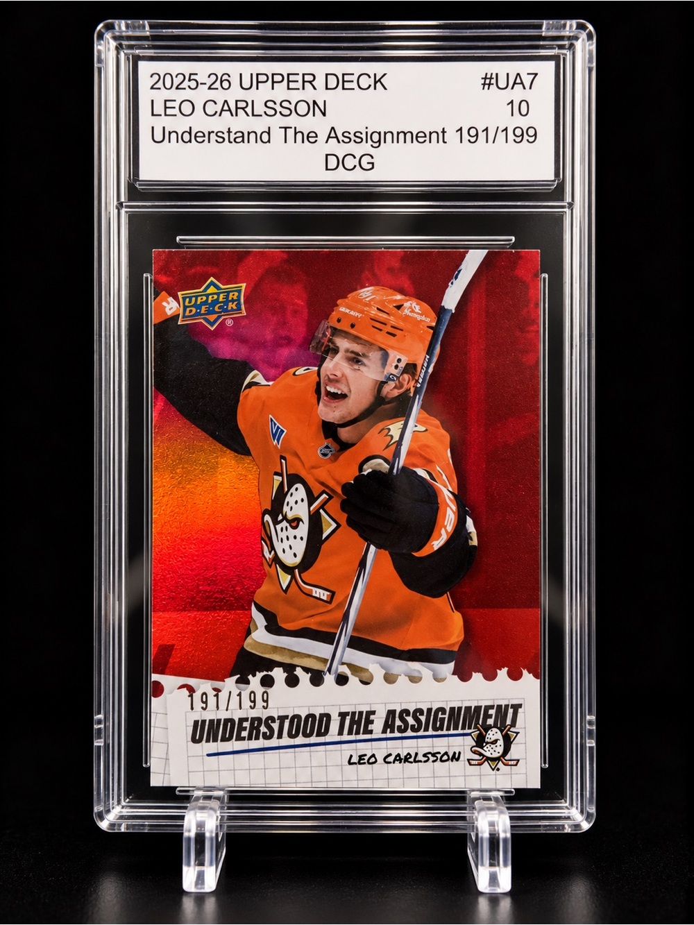 Leo Carlsson Collectible Hockey Card - 2025-26 Upper Deck